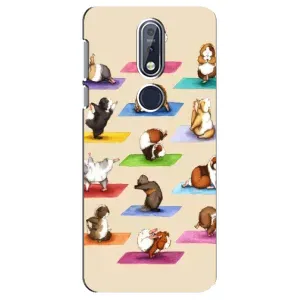 Чохол з Прикольним Принтом на Nokia 7 2018, 7.1 (Йога свинок)