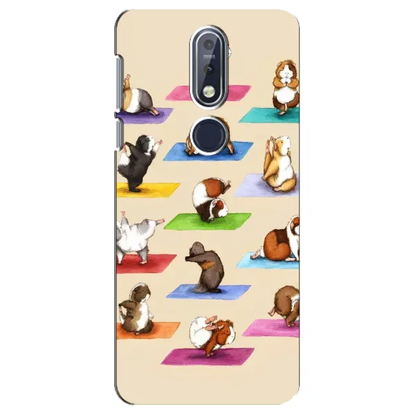 Чехол с рисунком «Ёга свинок» для Nokia 7.1 (2018) Чехол с рисунком «Ёга свинок» для Nokia 7.1 (2018)