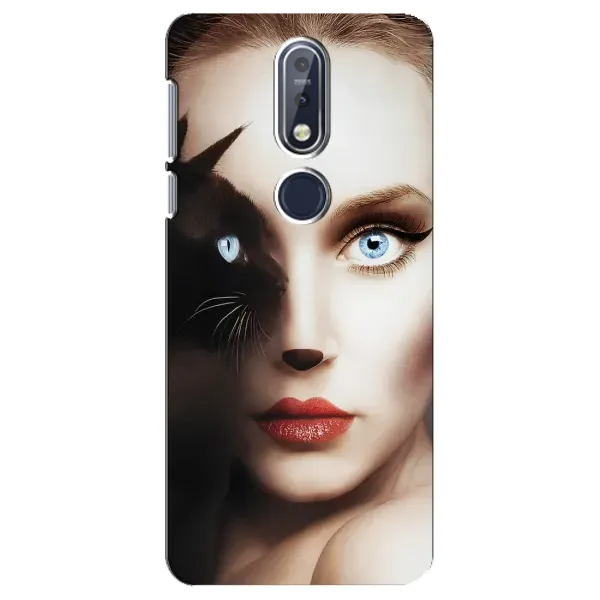 Чехол с рисунком «Женщина кошка» для Nokia 7.1 (2018) Чехол с рисунком «Женщина кошка» для Nokia 7.1 (2018)