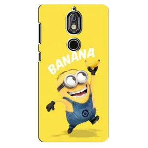 Мультяшный принт на Чехол для Нокиа 7 (Banana)