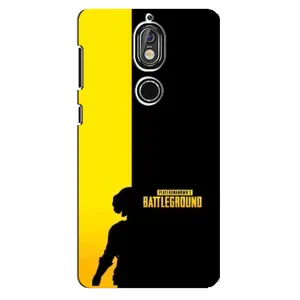 Чохол (TPU) з картинкою "Лого Пабг" на Нокіа 7 (Battlegrounds)