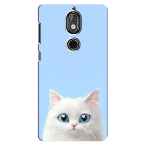Чехол на тематику: Коты для Nokia 7 (Белый кот)