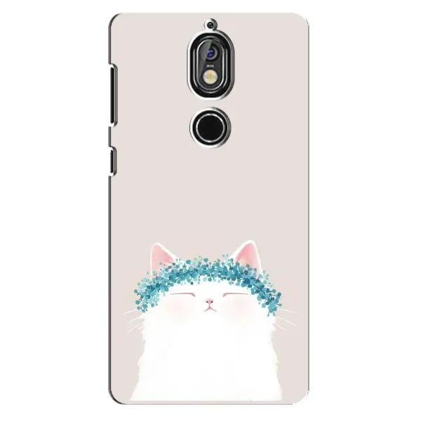 Чехол с рисунком «Белый котик» для Nokia 7 Чехол с рисунком «Белый котик» для Nokia 7