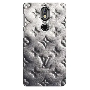 Текстурный Чехол Louis Vuitton для Нокиа 7 (Бежевый ЛВ)