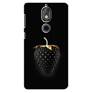 Чехол с изображением вкусной еды для Nokia 7 (Чёрная клубника)