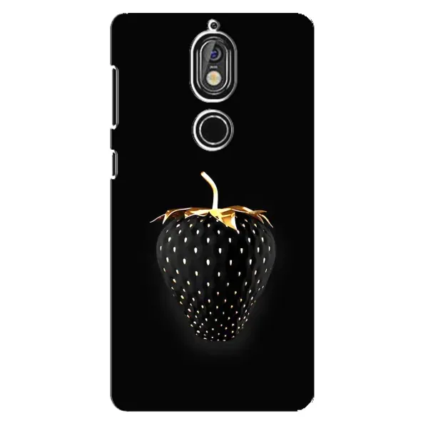 Чехол с рисунком «Чёрная клубника» для Nokia 7