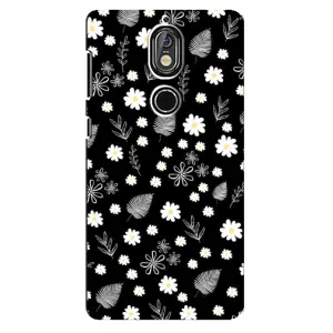 Чохли з тематикою "КВІТИ" на Nokia 7 (цвітіння на чорному)