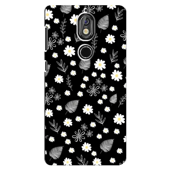 Чехол с рисунком «цветение на чорном» для Nokia 7 Чехол с рисунком «цветение на чорном» для Nokia 7