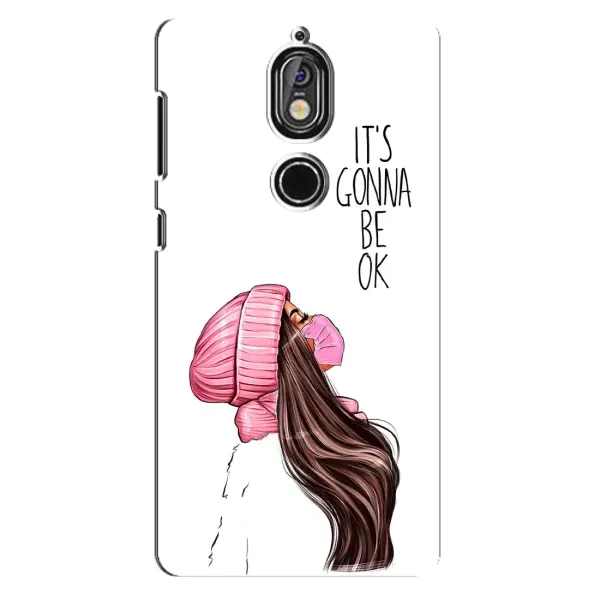Чехол с рисунком «Девушка в маске» для Nokia 7