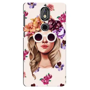Чехол с картинкой Модные Девчонки Nokia 7 (Девушка в очках)