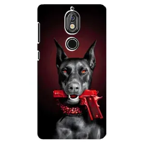 Чехол ДОБЕРМАН для Nokia 7 (Доберман злой)