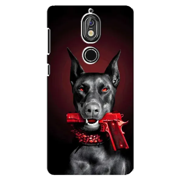 Чехол с рисунком «Доберман злой» для Nokia 7