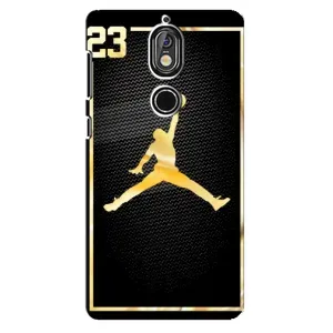 Силиконовый Чехол Nike Air Jordan на Нокиа 7 (Джордан 23)