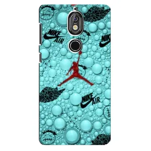 Силиконовый Чехол Nike Air Jordan на Нокиа 7 (Джордан Найк)