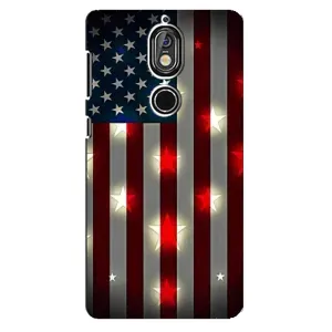 Чехол Флаг USA для Nokia 7 (Флаг США 2)