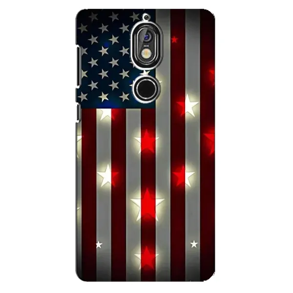 Чехол с рисунком «Флаг США 2» для Nokia 7 Чехол с рисунком «Флаг США 2» для Nokia 7
