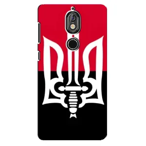 Чехлы УПА (Красно-Чёрный) на Nokia 7 (Герб Украины)