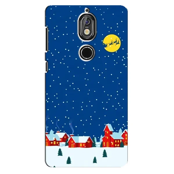 Чехол с рисунком «Город в снегу» для Nokia 7