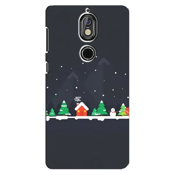 Чехол с рисунком «Город зимний» для Nokia 7