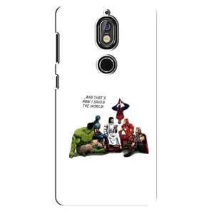 Чехлы для Nokia 7 (Для Христиан) (Иисус супергерой)