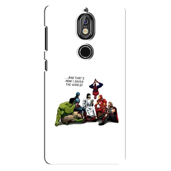 Чехол с рисунком «Иисус супергерой» для Nokia 7