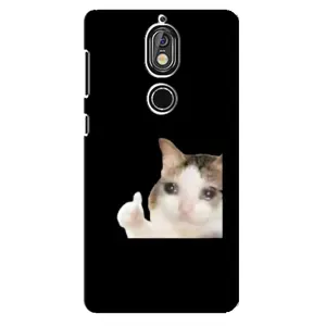 Бампер з принтом Меми для Nokia 7 (Кіт у сльозах)