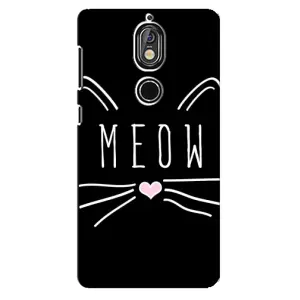 Бампер с изображением Котиков для Нокиа 7 (КОТИК MEOW)