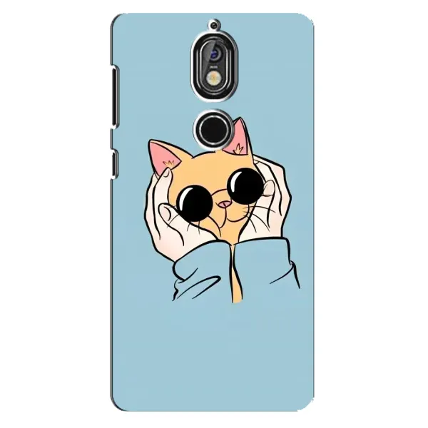 Чехол с рисунком «КОТИК в очках» для Nokia 7 Чехол с рисунком «КОТИК в очках» для Nokia 7