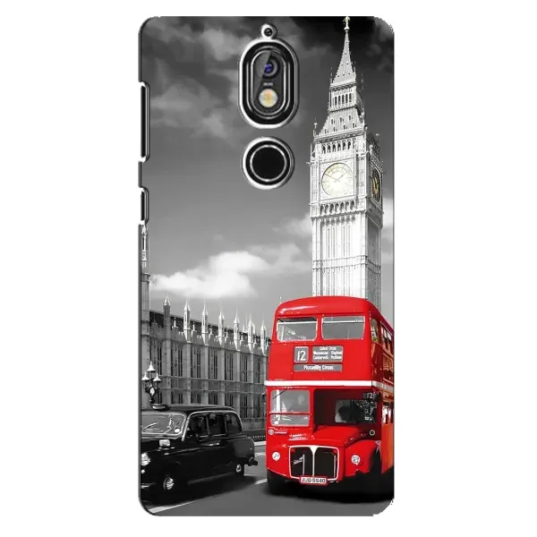 Чехол с рисунком «Красный автобус» для Nokia 7