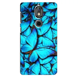 Силиконовый бампер с картинкой животных для Nokia 7 (Крылья бабочек)