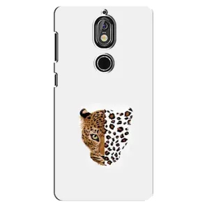 Чехол с леопардовым принтом на Nokia 7 (Леопард на белом)