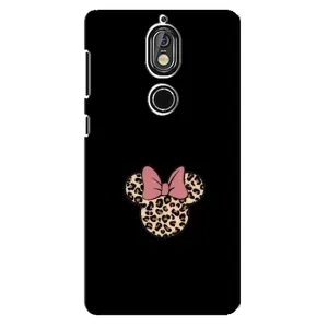 Чехол с леопардовым принтом на Nokia 7 (Леопардовая Минни)