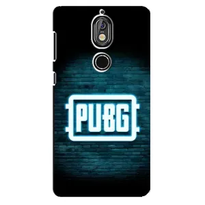 Чохол (TPU) з картинкою "Лого Пабг" на Нокіа 7 (Лого PUBG)