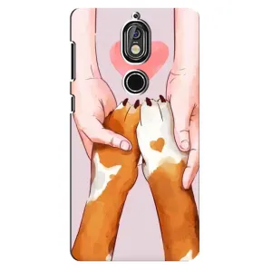 Чехол (ТПУ) Милые собачки для Nokia 7 (Любовь к собакам)
