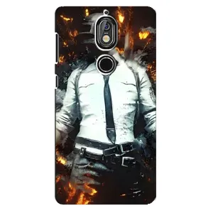 Чохол з картинкою "Герой Pubg" на Nokia 7 (Man Пубг)