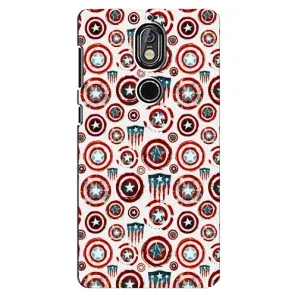 Чохол с Щітом Капітана Америки на Nokia 7 (Марвел щити)