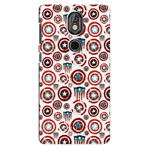 Чохол з малюнком «Марвел щити» для Nokia 7 Чохол з малюнком «Марвел щити» для Nokia 7