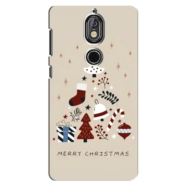 Чехол с рисунком «Merry Christmas» для Nokia 7 Чехол с рисунком «Merry Christmas» для Nokia 7
