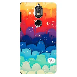 Силиконовый чехол с котиком для Nokia 7 (Mew)