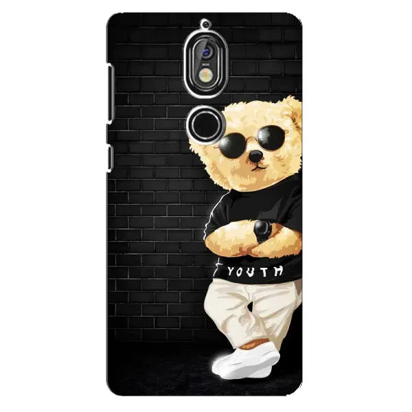 Чехол с рисунком «Мишка в очках» для Nokia 7 Чехол с рисунком «Мишка в очках» для Nokia 7