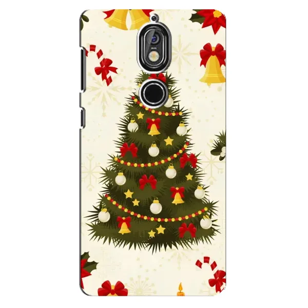 Чехол с рисунком «Новогодний принт» для Nokia 7 Чехол с рисунком «Новогодний принт» для Nokia 7