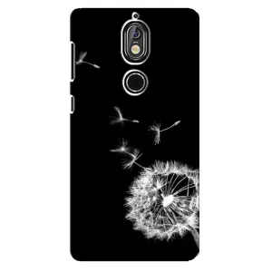 Силіконовий Чохол з кульбабками на Nokia 7 (Кульбабка на чорному)