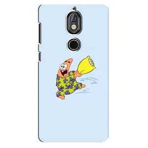 Чехлы с Патриком на Nokia 7 (Патрик с подушкой)