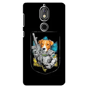 Чехол с принтом для Nokia 7 (Патрон Воин)