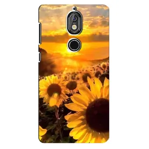 Чохол з Квітами для Nokia 7 (поле соняшників)