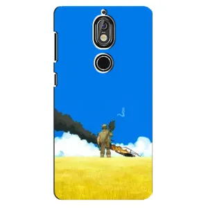 Чехлы на военную тематику для Nokia 7 (Попадание)