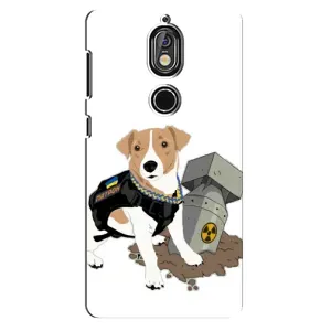 Чехол с принтом Собаки Патрон для Nokia 7 (Пёс Патрон с ракетой)