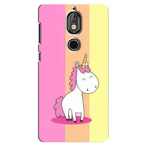 Чехол Unicorn на Nokia 7 (Радужный Единорог)