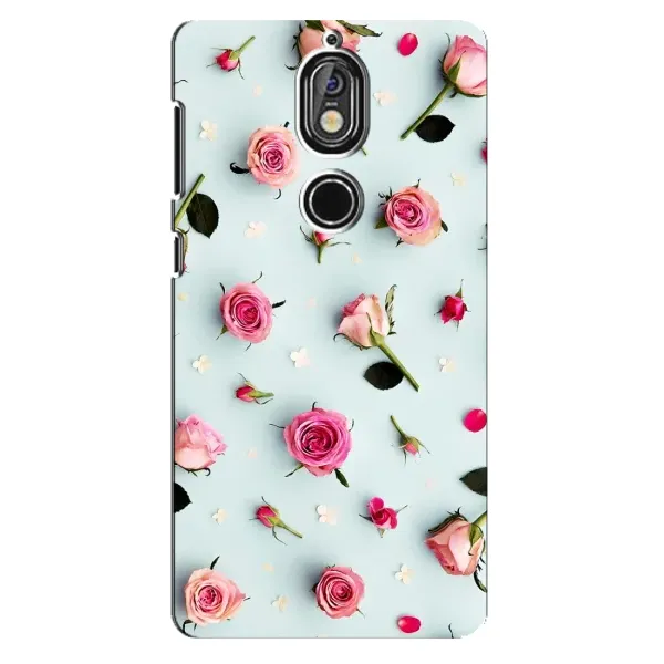 Чехол с рисунком «Разные цветы» для Nokia 7
