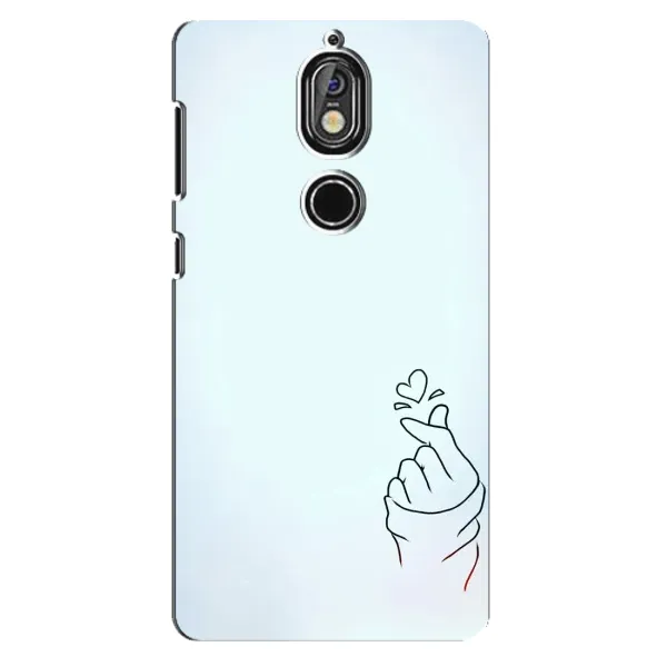 Чехол с рисунком «Сердце на голубом» для Nokia 7 Чехол с рисунком «Сердце на голубом» для Nokia 7